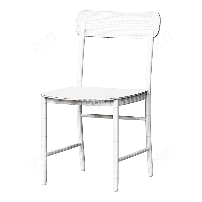 Modern Figurine Grey Oak Chair 3D model image 2