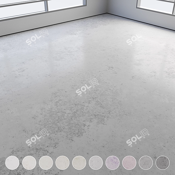 Polished Seamless Concrete Floor 3D model image 1