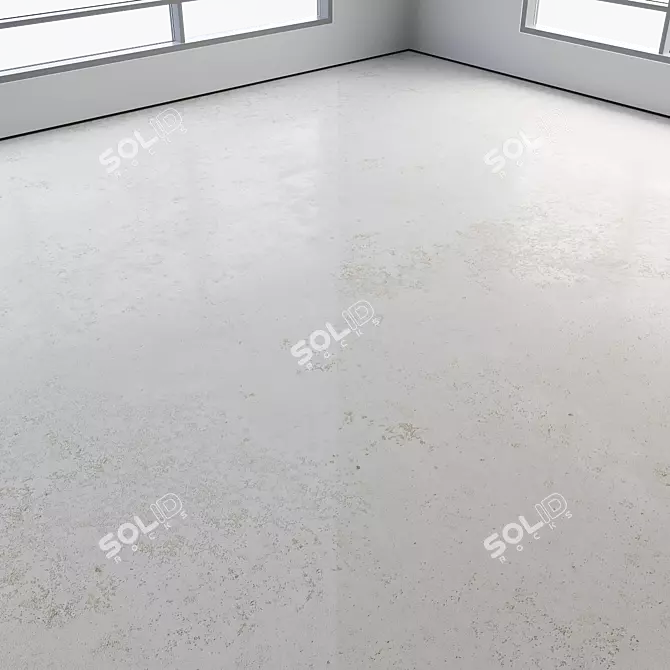 Polished Seamless Concrete Floor 3D model image 3