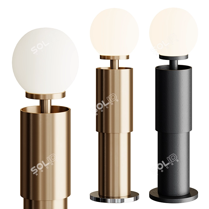 Elegant Luna Table Lamp 3D model image 1