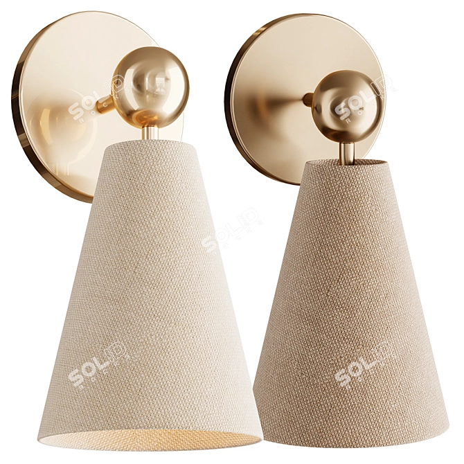 Sleek Pendolo Sconce Small 3D model image 1