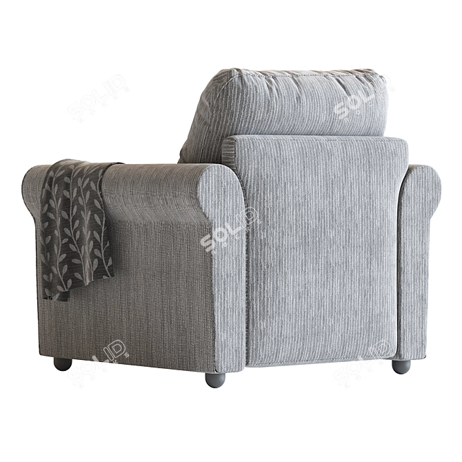 Plush Roll-Arm Chair in 2016 3D model image 5