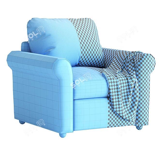 Plush Roll-Arm Chair in 2016 3D model image 6