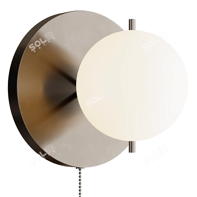 Modern Industrial Wall Light 3D model image 2