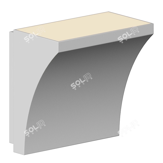 Elegant Cornice LED Wall Sconce 3D model image 2