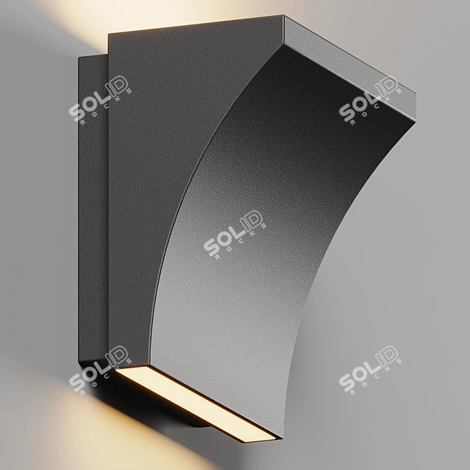 Elegant Cornice LED Wall Sconce 3D model image 4