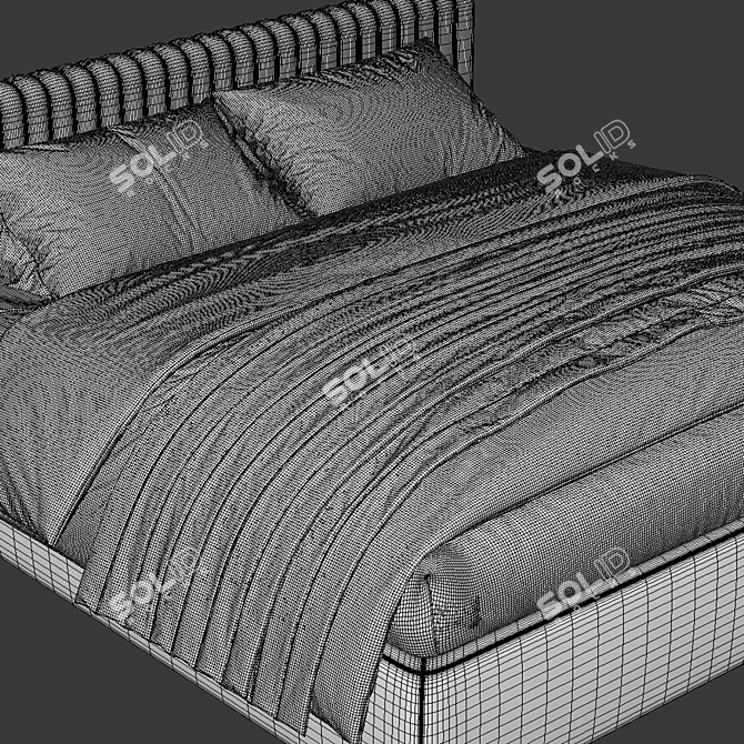 Luxury Modern Bed 3D Model 3D model image 3