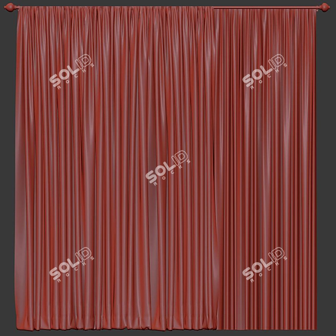 Designer Curtain Redesign Set 3D model image 4