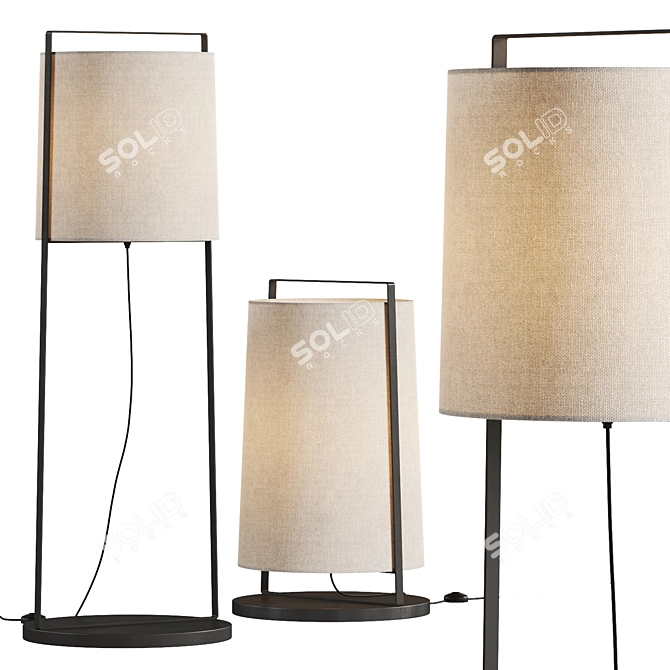 Elegant Macao Floor Lamp by Tooy 3D model image 1