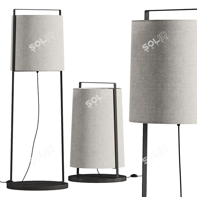 Elegant Macao Floor Lamp by Tooy 3D model image 2