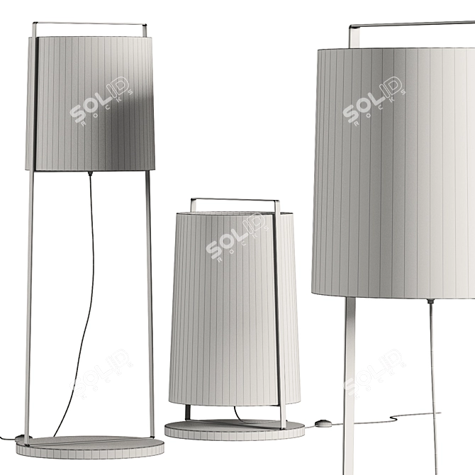 Elegant Macao Floor Lamp by Tooy 3D model image 3
