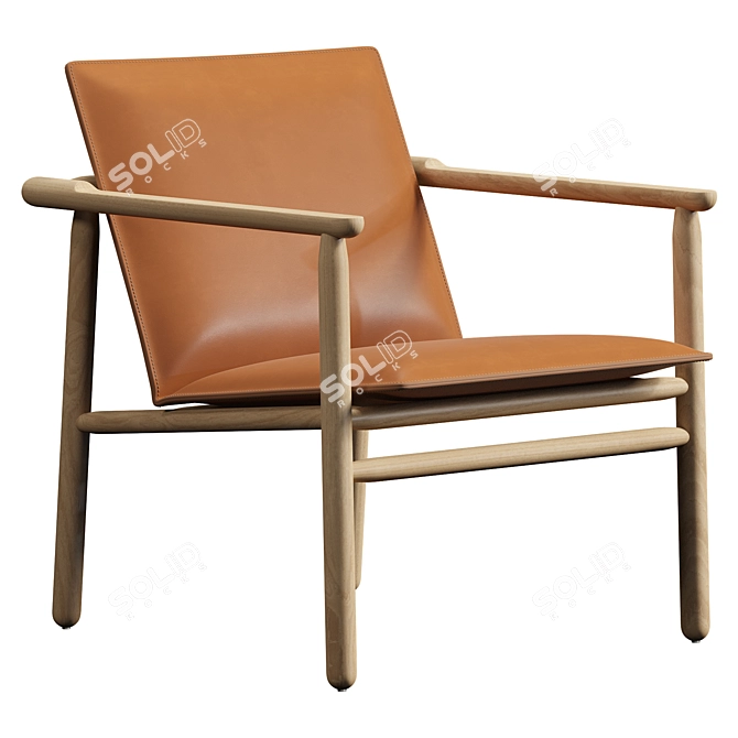 Compact Cozy Lounge Chair 3D model image 1