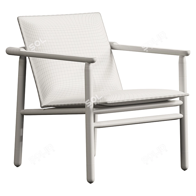 Compact Cozy Lounge Chair 3D model image 2