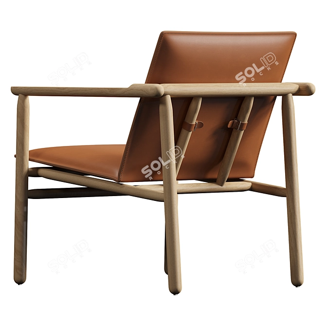 Compact Cozy Lounge Chair 3D model image 3