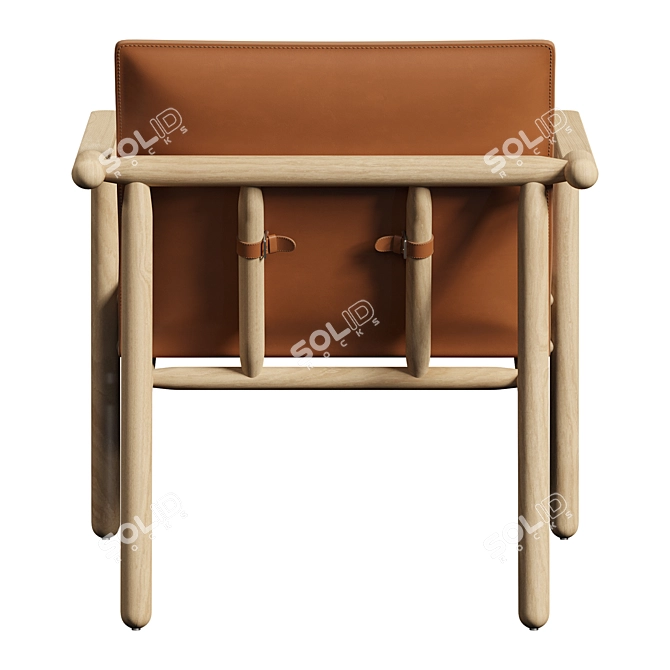 Compact Cozy Lounge Chair 3D model image 5