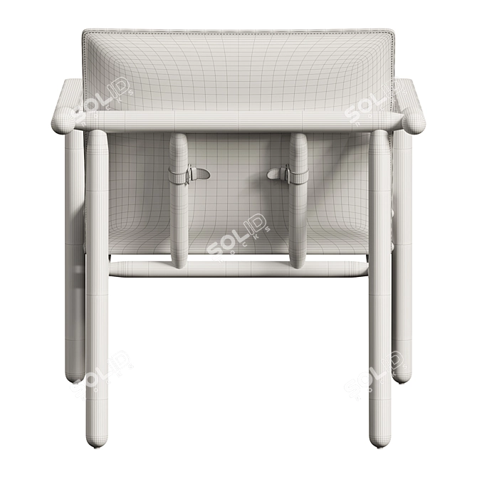 Compact Cozy Lounge Chair 3D model image 6