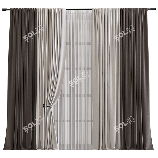 Mesh Art Curtain №380 3D model image 1