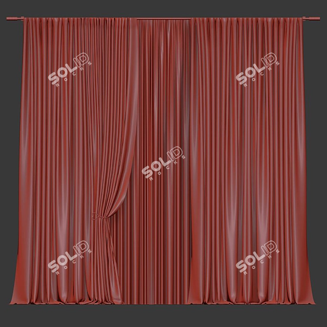 Mesh Art Curtain №380 3D model image 4