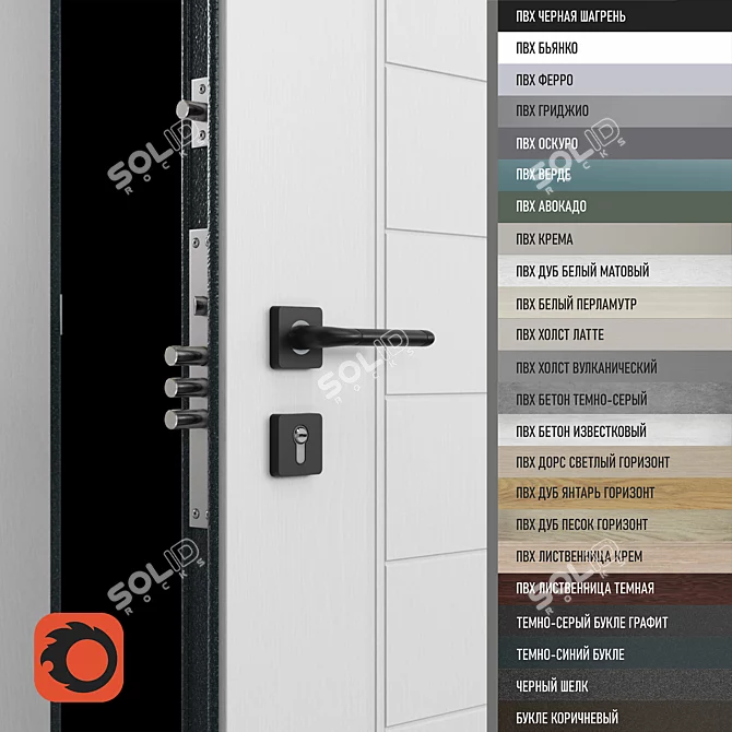 Delta PRO Security Door 3D model image 2