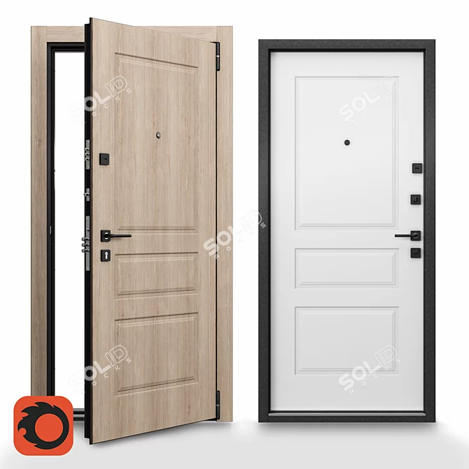 Delta PRO: Timeless Door Excellence 3D model image 1