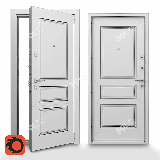 Delta PRO: Timeless Door Excellence 3D model image 3