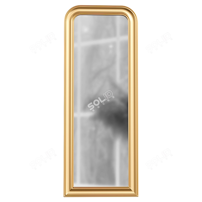 Elegant Adinoshika Gold Mirror 3D model image 2