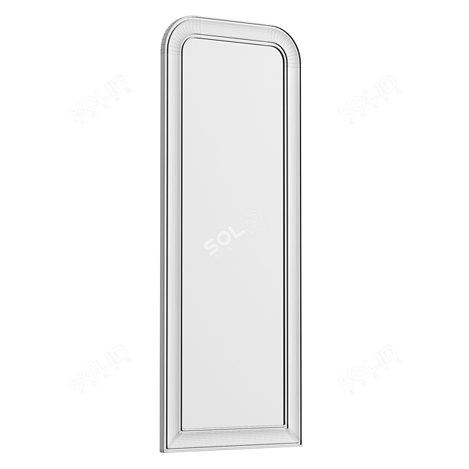 Elegant Adinoshika Gold Mirror 3D model image 4