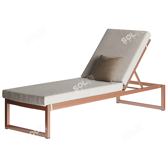 Minimalist Outdoor Lounger: Landscape Integration 3D model image 1