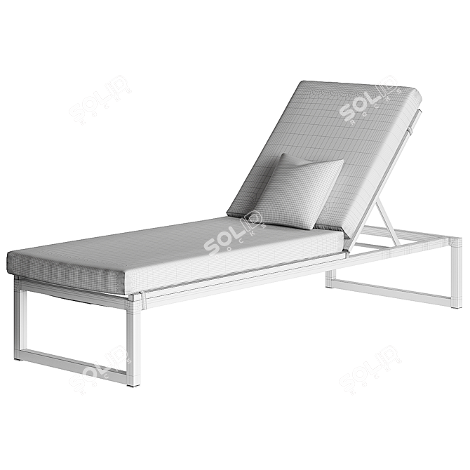 Minimalist Outdoor Lounger: Landscape Integration 3D model image 3