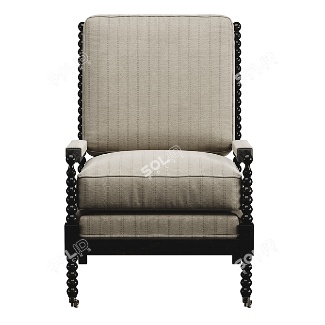 Luxury Upholstered Chair - 3D Ready 3D model image 3