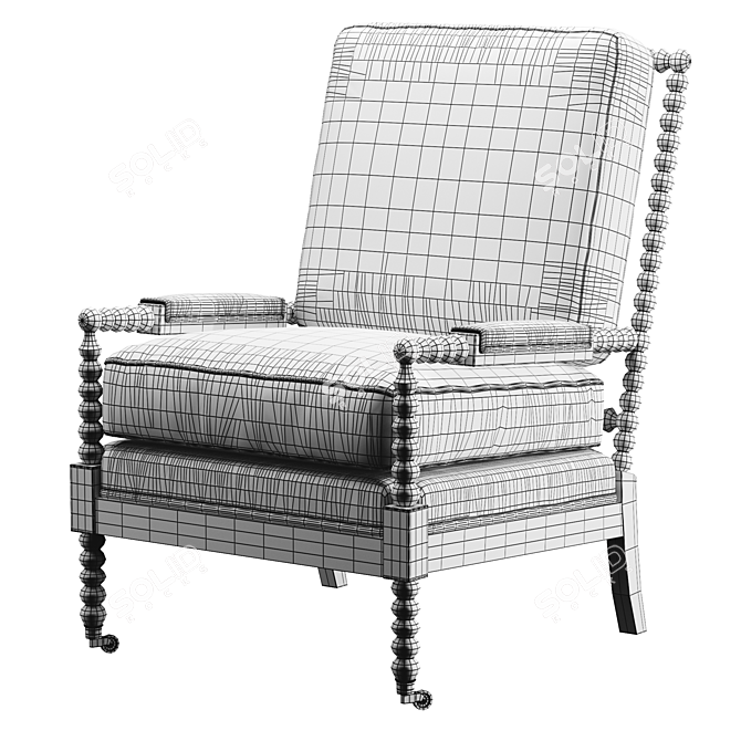 Luxury Upholstered Chair - 3D Ready 3D model image 5