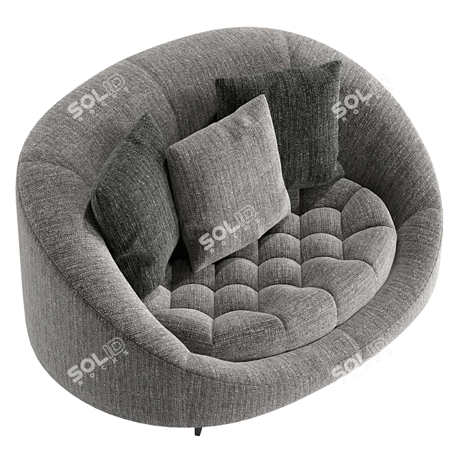 Hill Tufted Small Sofa 72cm 3D model image 5