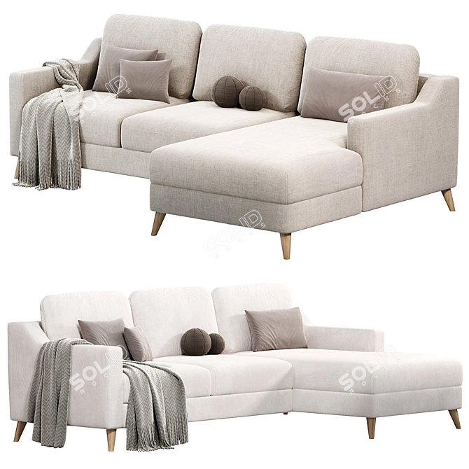 Modern Designer Corner Sofa - Millennial Style 3D model image 3