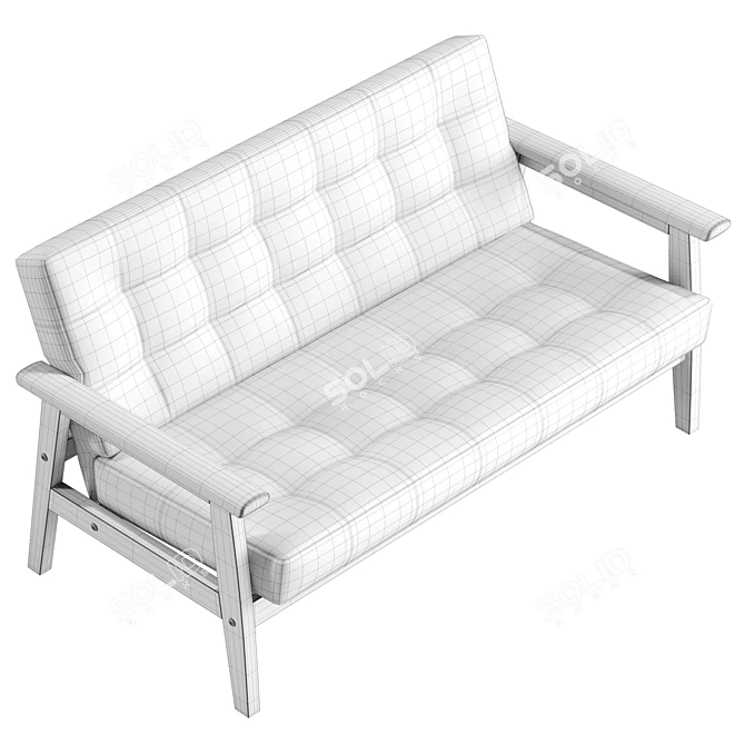 Karimoku K Chair Small Sofa 3D model image 6