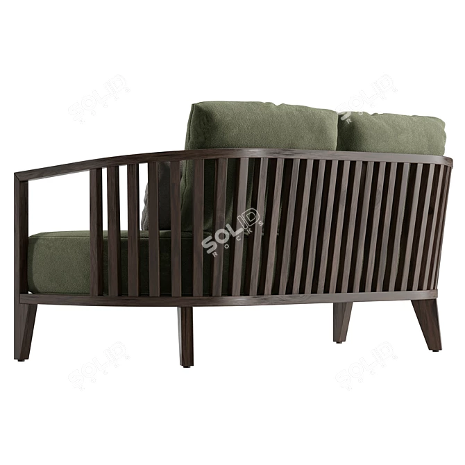 Parla GOBA Fabric Small Sofa 3D model image 4