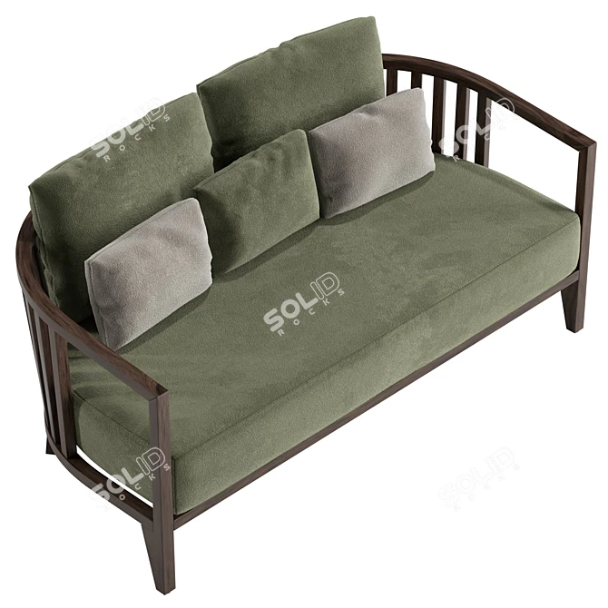 Parla GOBA Fabric Small Sofa 3D model image 5