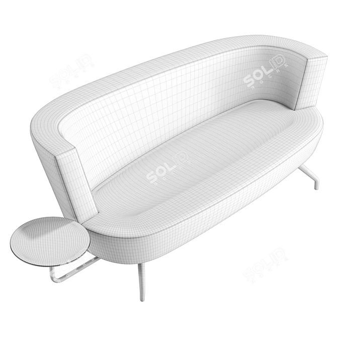 UV Unwrapped Fabric 3D Sofa 3D model image 6