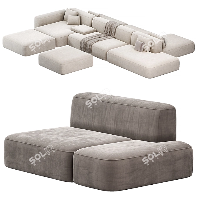 Lema Cloud Sofa Set Modular 3D model image 3