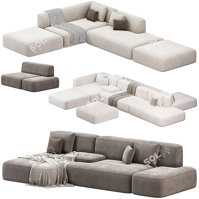 Lema Cloud Sofa Set Modular 3D model image 4