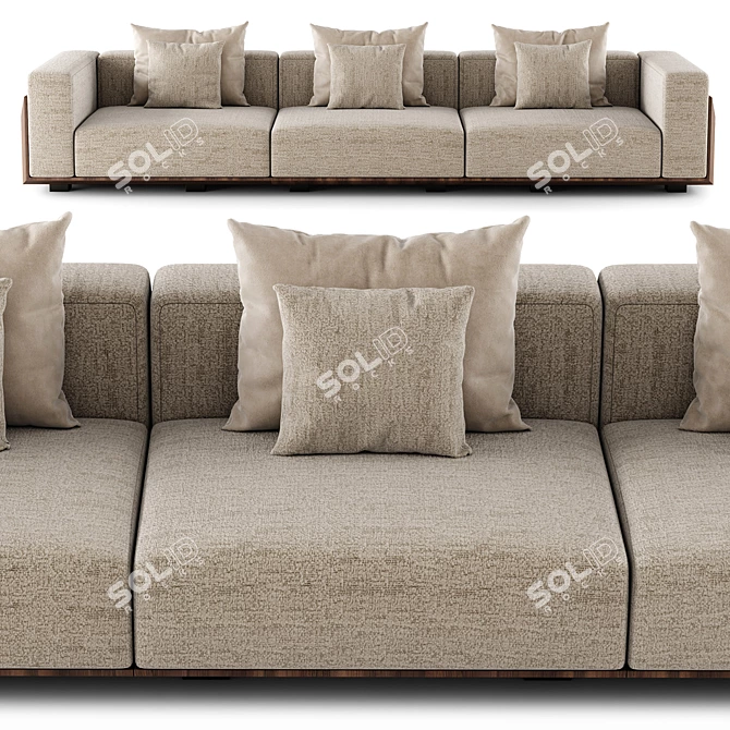 Modern Hidden Hideaway Sofa Solution 3D model image 2