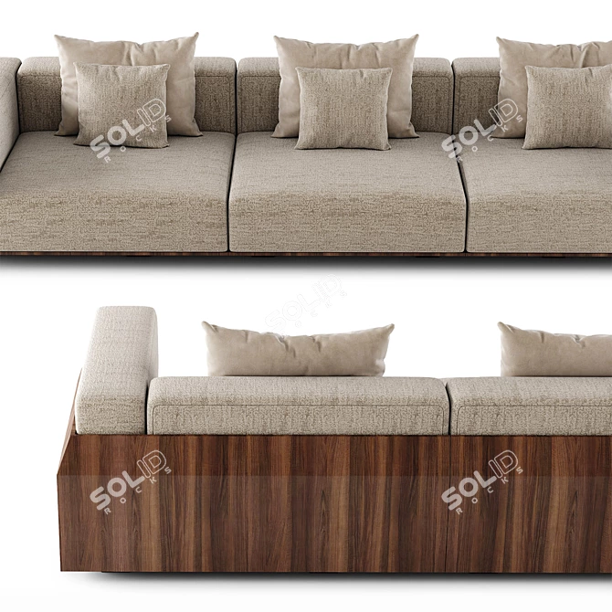 Modern Hidden Hideaway Sofa Solution 3D model image 3