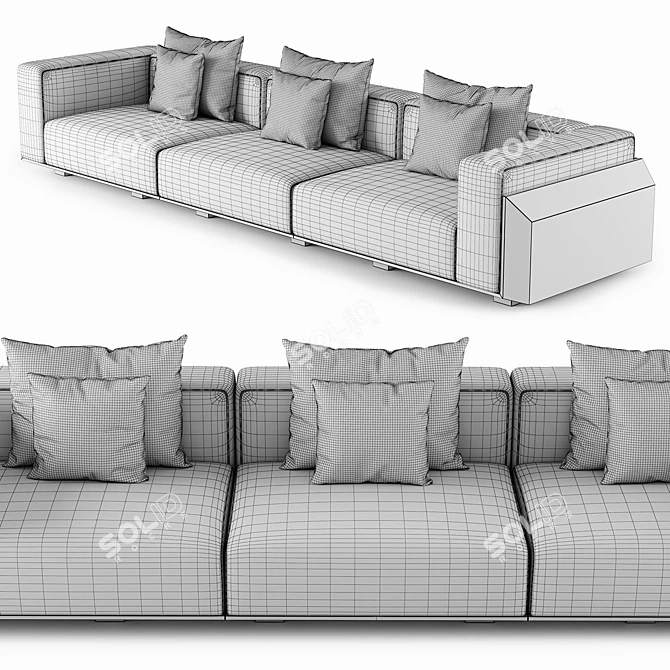 Modern Hidden Hideaway Sofa Solution 3D model image 5