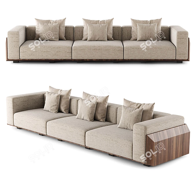 Modern Hidden Hideaway Sofa Solution 3D model image 6