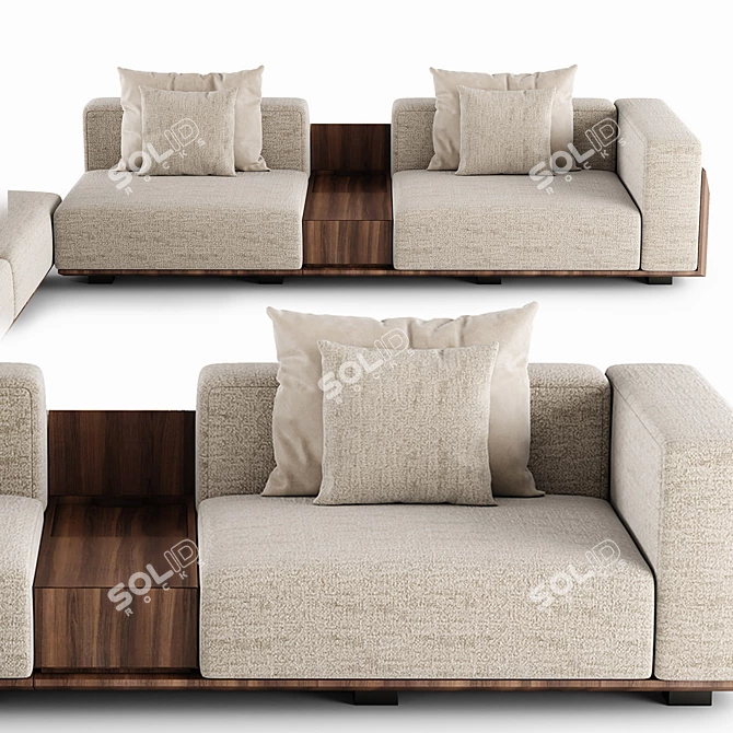 Modern Hideaway Sofa: Vray Render 3D model image 4