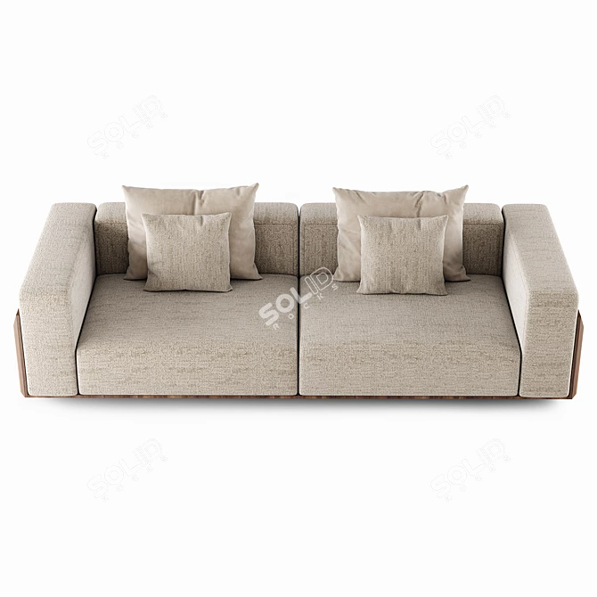 Space-Saving Hideway Sofa Design 3D model image 3