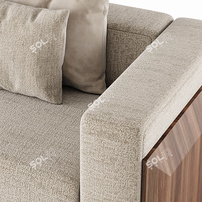 Space-Saving Hideway Sofa Design 3D model image 4