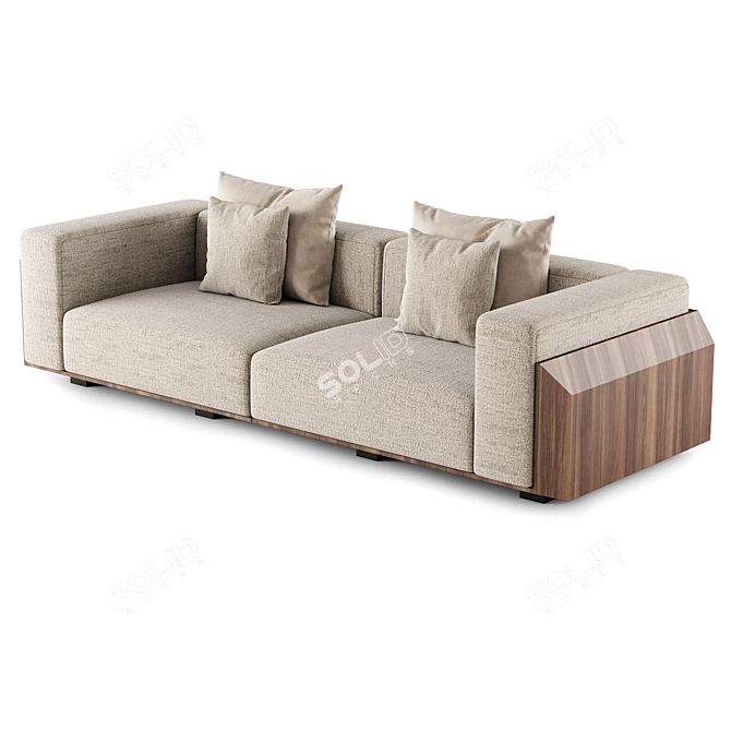 Space-Saving Hideway Sofa Design 3D model image 6