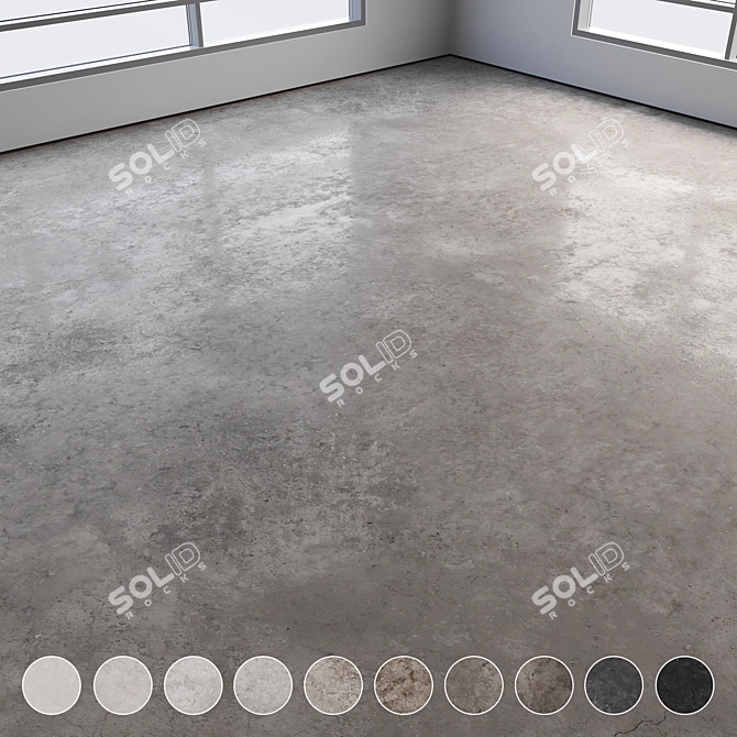 Polished Seamless Concrete Flooring 3D model image 1