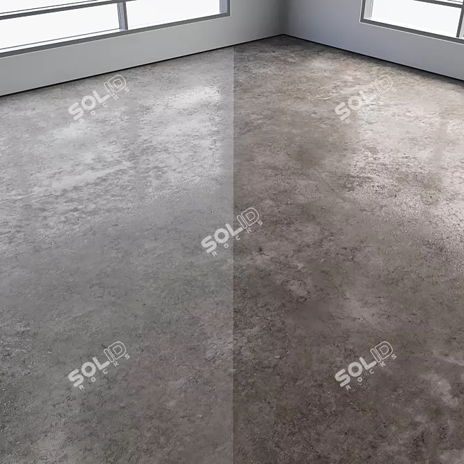 Polished Seamless Concrete Flooring 3D model image 4