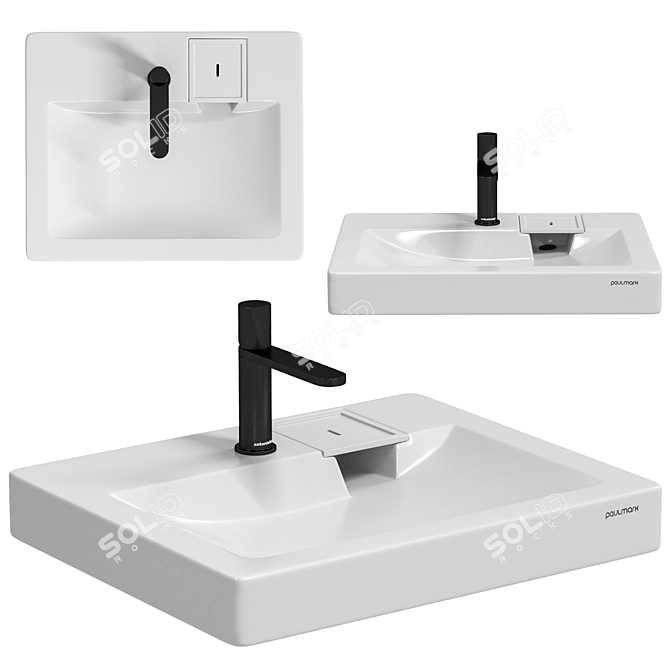 Paulmark Berg Sink + Antoniolupi Faucet 3D model image 1